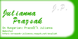 julianna prazsak business card